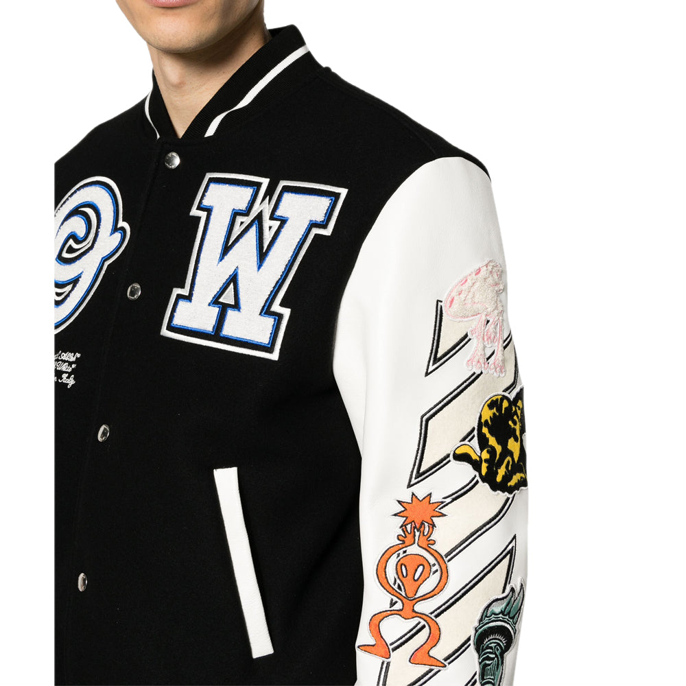 Off-white Logic Patch Varsity Jacket Official USA-3