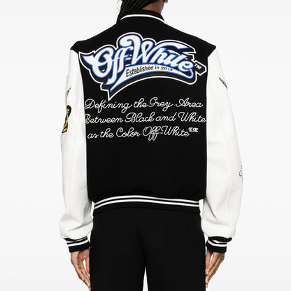 Off-white Logic Patch Varsity Jacket Official USA-4