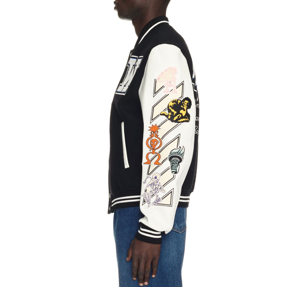 Off-white Logic Patch Varsity Jacket Official USA-7