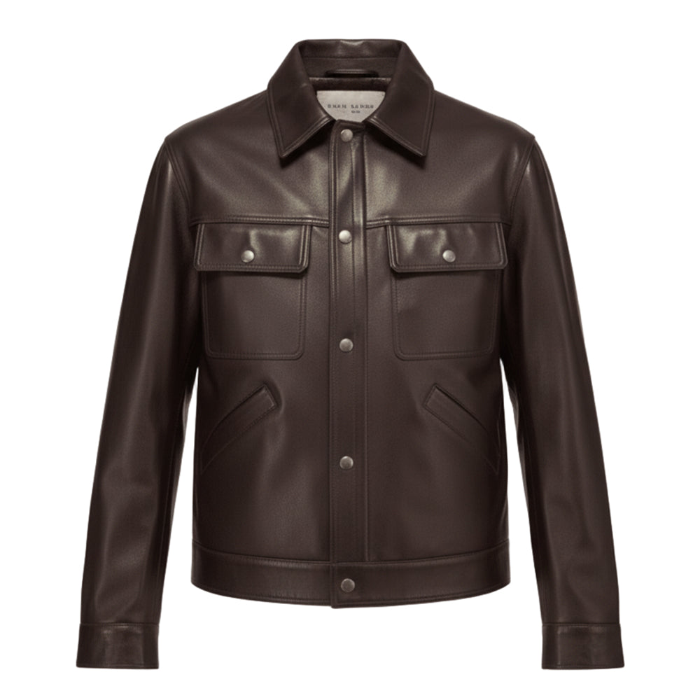 Iwwerdimensionéiert brong Liederhemd