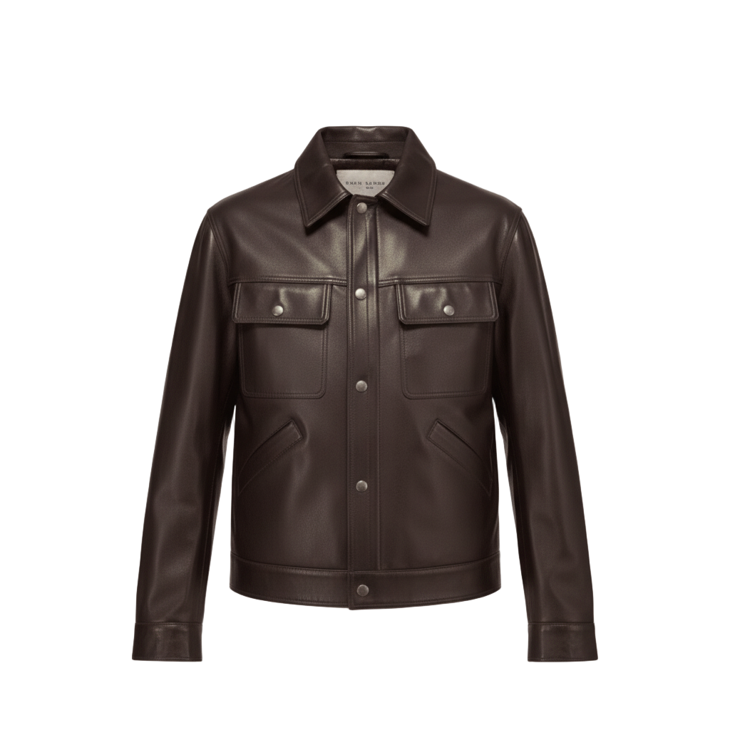 Oversized_Brown_Leather_Shirt-Coreflexind