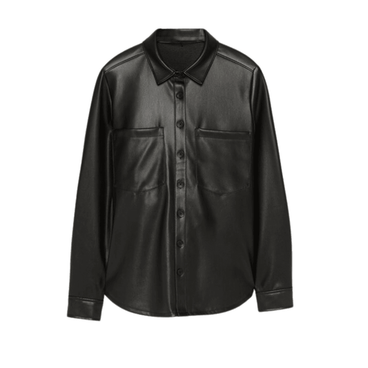 Oversized Leather Shirt - CoreFlexInd