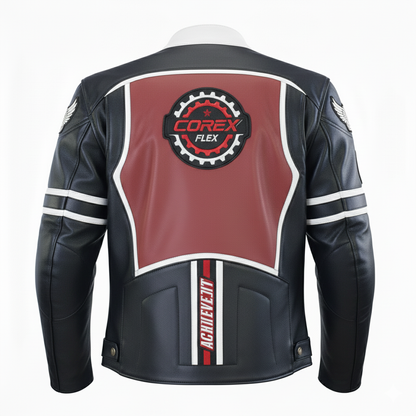 Race Jacket W/patches Jacket Leather Motorcycle