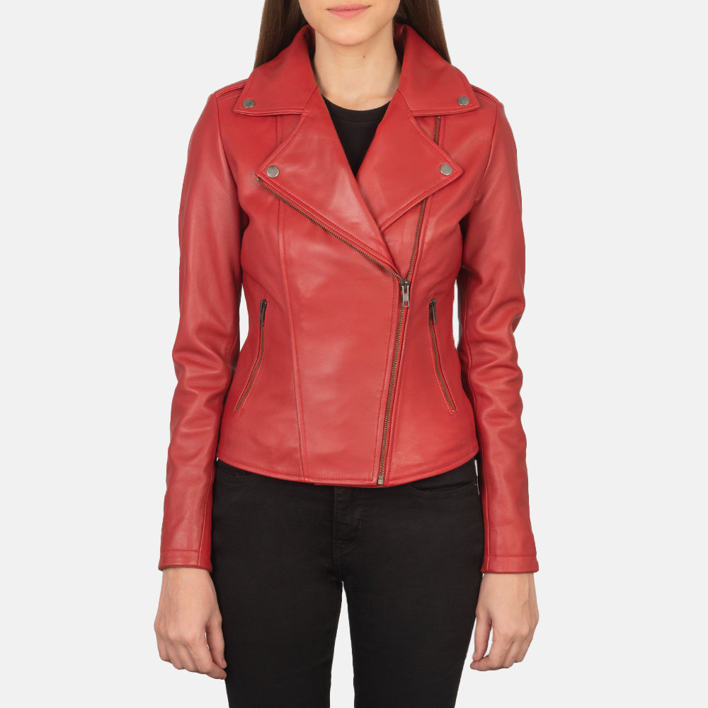 Red Bomber Jacket Women