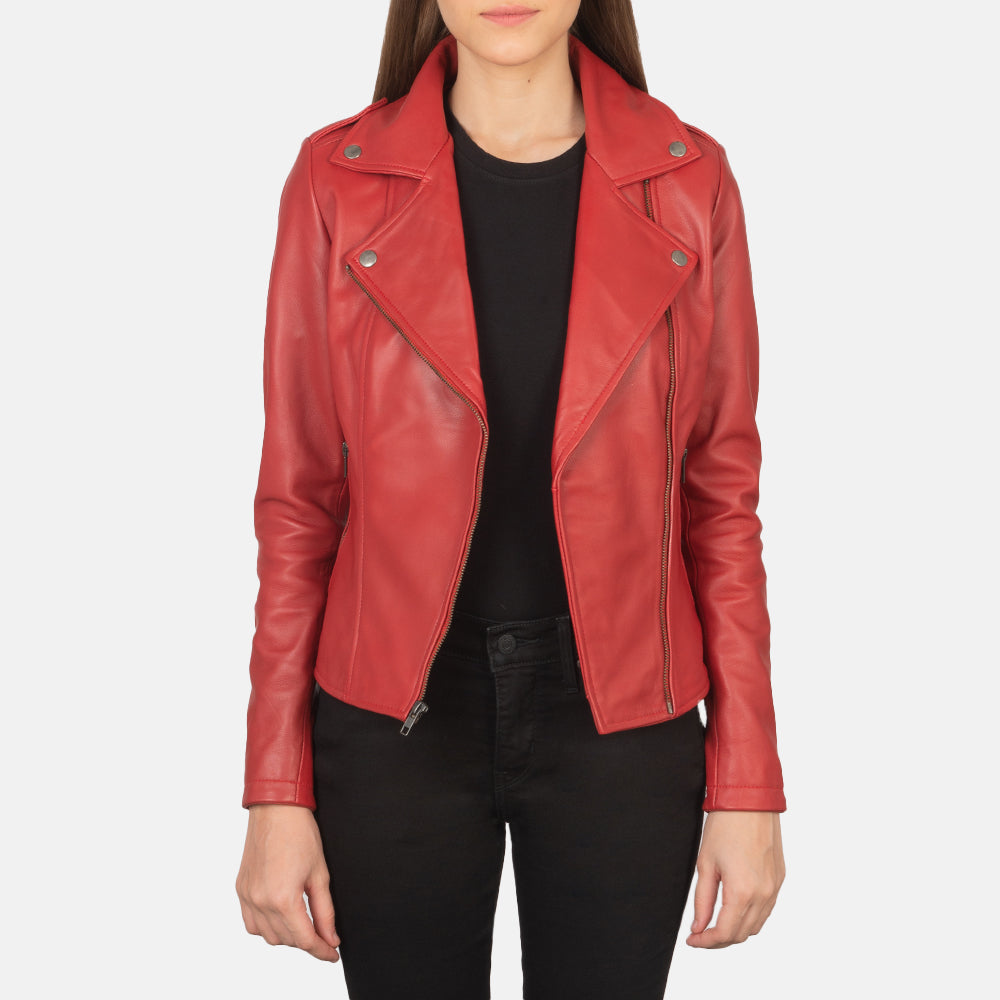 Red Bomber Jacket Women