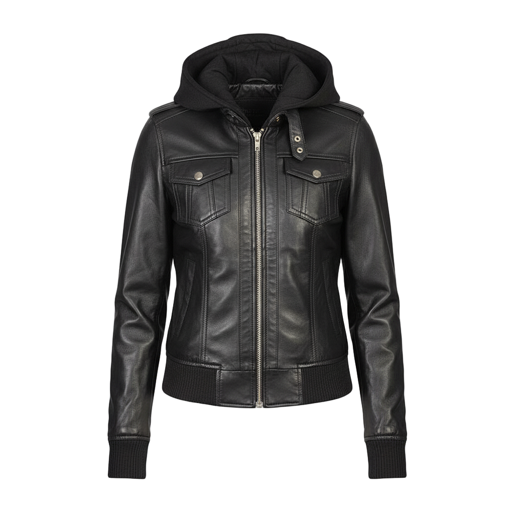 Roslyn_Black_Hooded_Leather_Bomber_Jacket-1