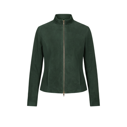 Rumella Green Suede Biker Jacket