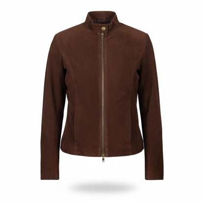 Brown jacket on a white background