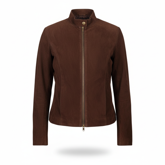 Brown jacket on a white background