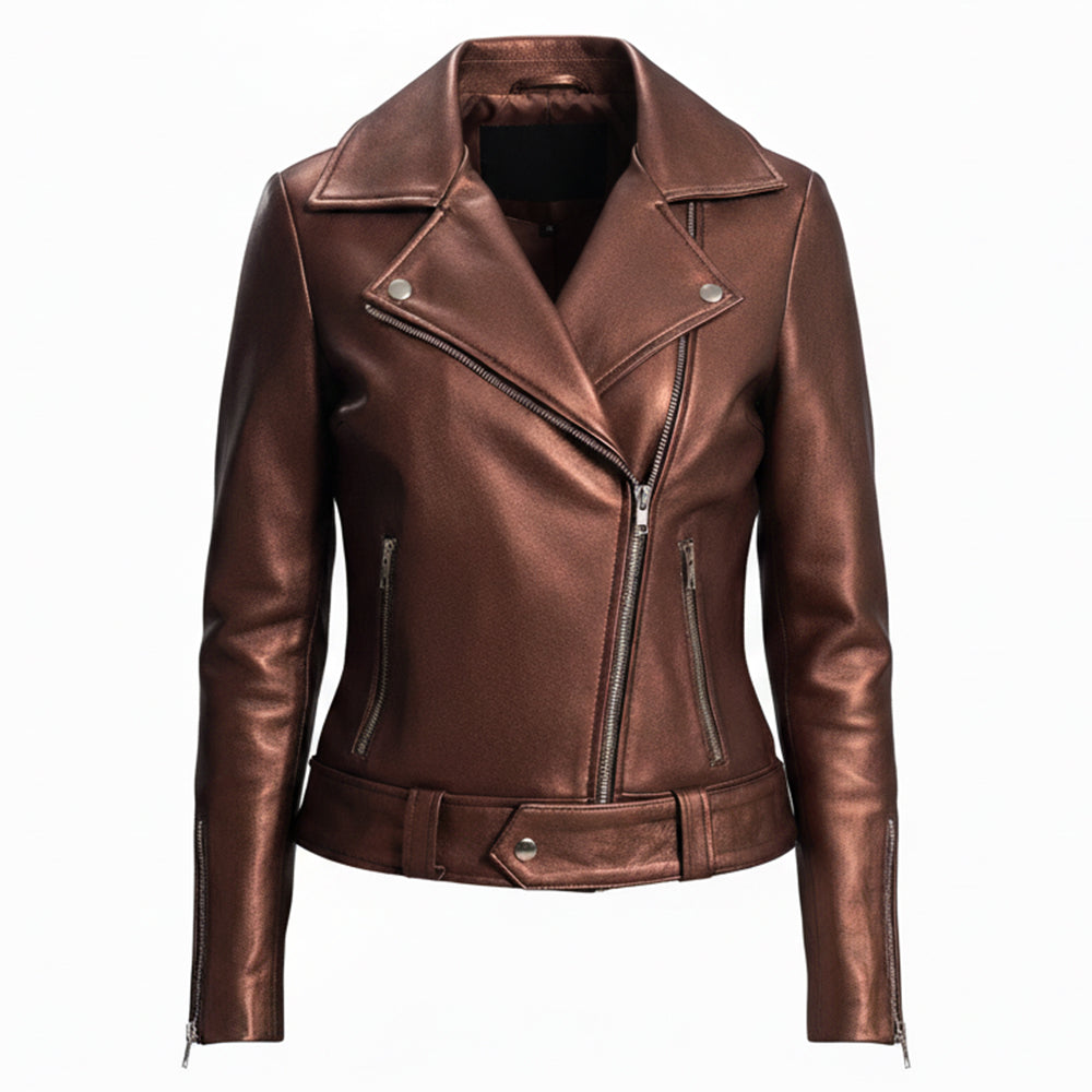 Kožená motorkářská bunda Rumy Maroon 