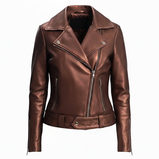 Kožená motorkářská bunda Rumy Maroon 