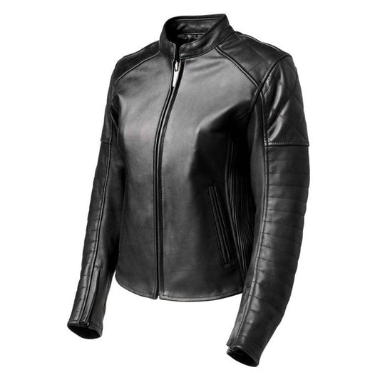 Sands Design Maywood Womens Leather Jacket - Black - CoreFlexInd