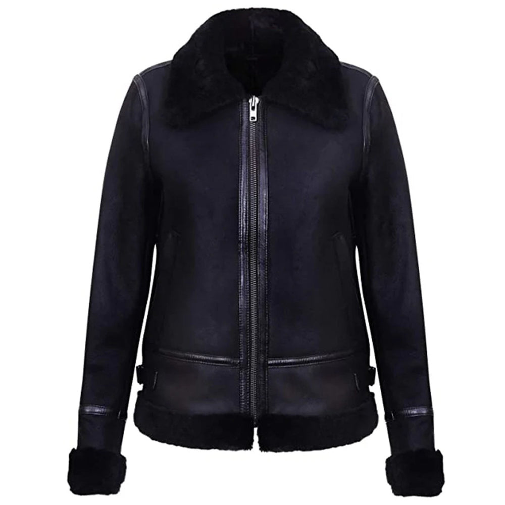 Shearling Aviator Jacket Women-1