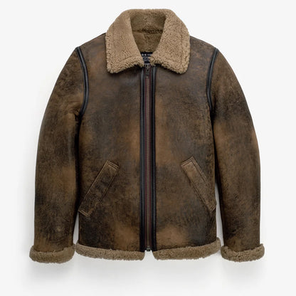 Shearling Sheepskin Aviator Jacket