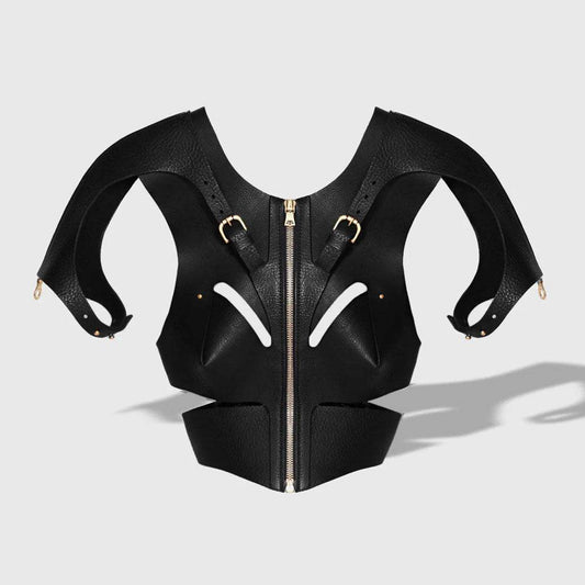 Sleeved Soft Cut Out Harness, black