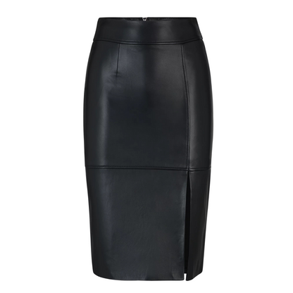 Slim-fit Pencil Skirt In Leather