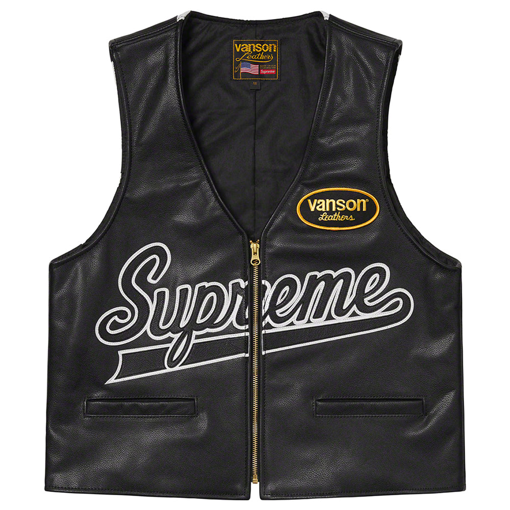 Spider Web Cowhide Leather Vest Cowhide
