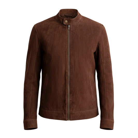 스웨이드 바이커 재킷