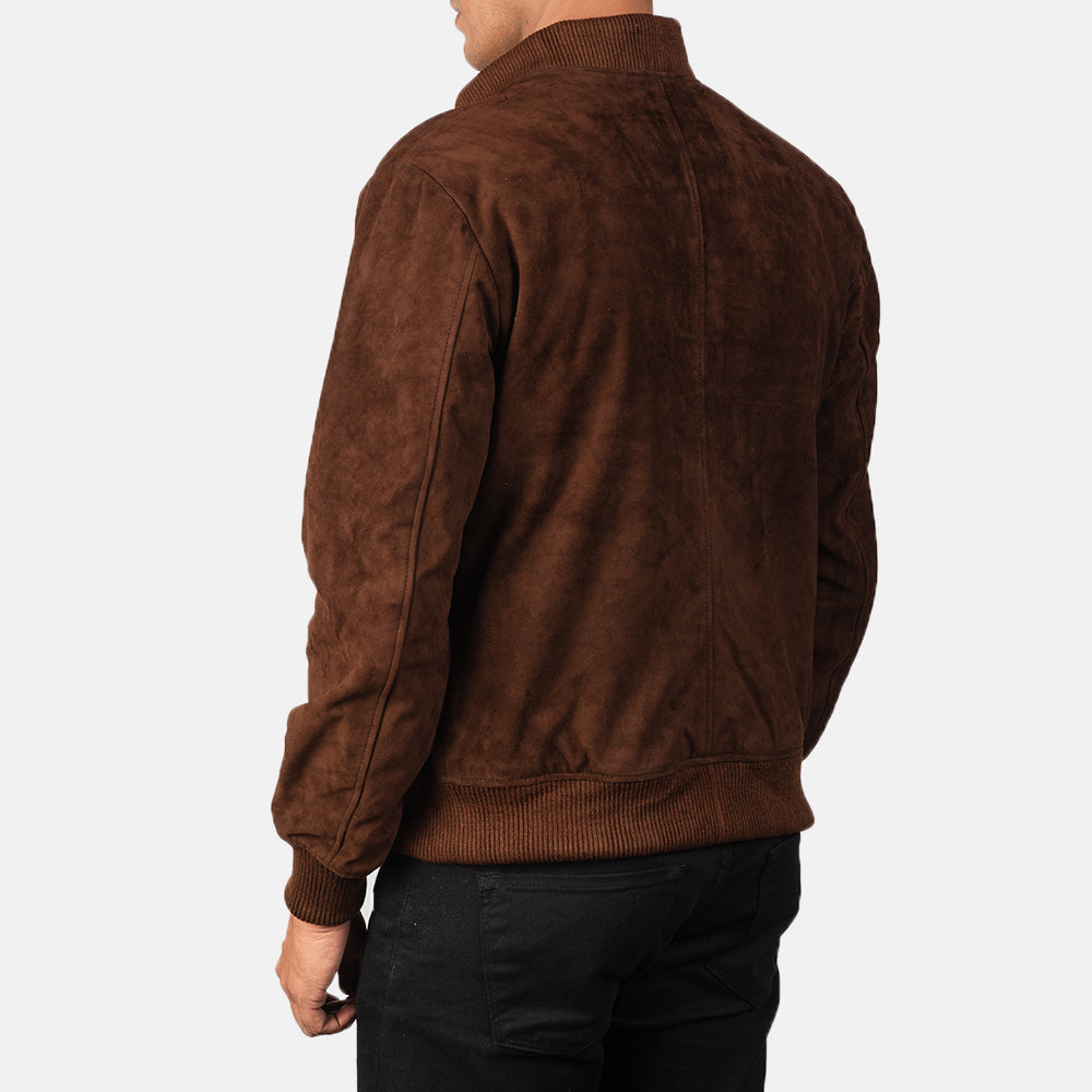 Suede Bomber Jacket Mens