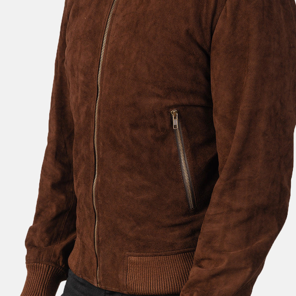 Suede Bomber Jacket Mens