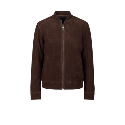 Brown jacket on a light gray background