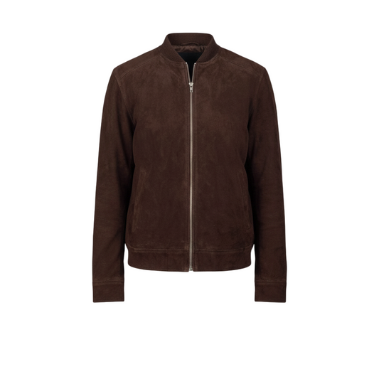 Brown jacket on a light gray background