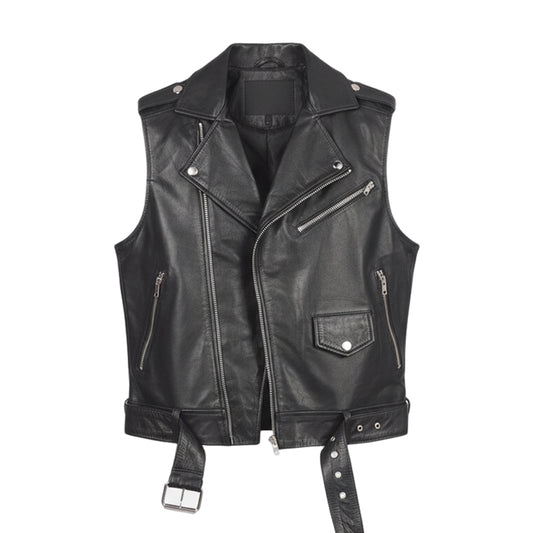 Sullivani must nahkne bikerivest 