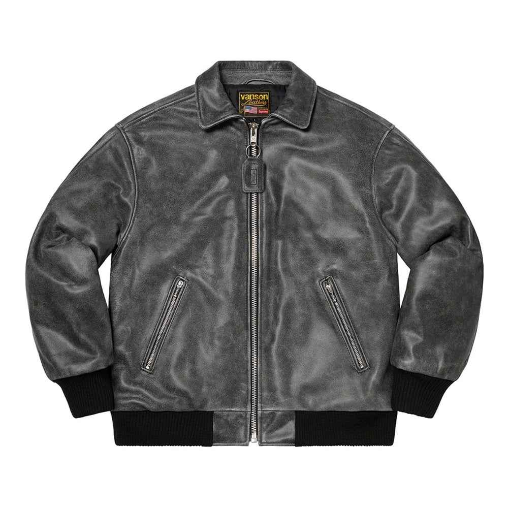 Brown Distressed Worn Leather Jacket