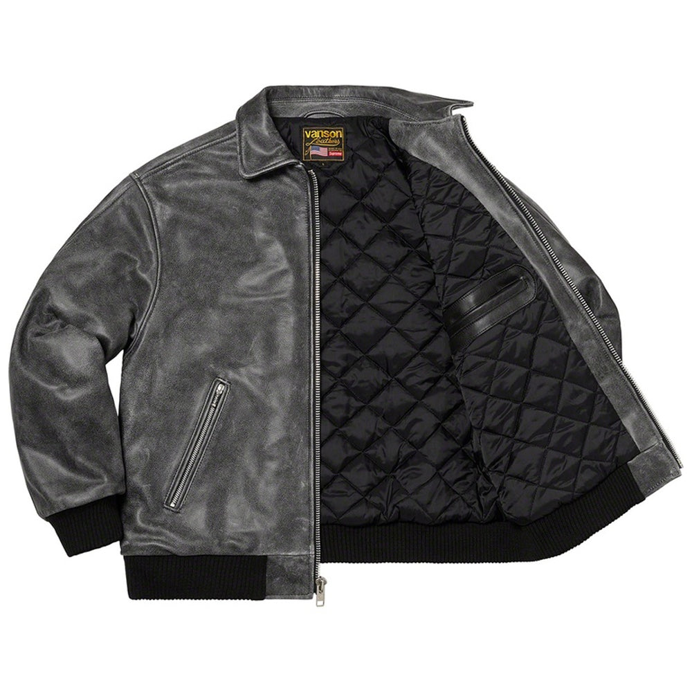 Brown Distressed Worn Leather Jacket