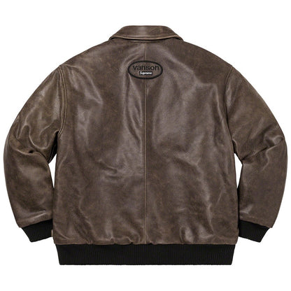 Brown Distressed Worn Leather Jacket