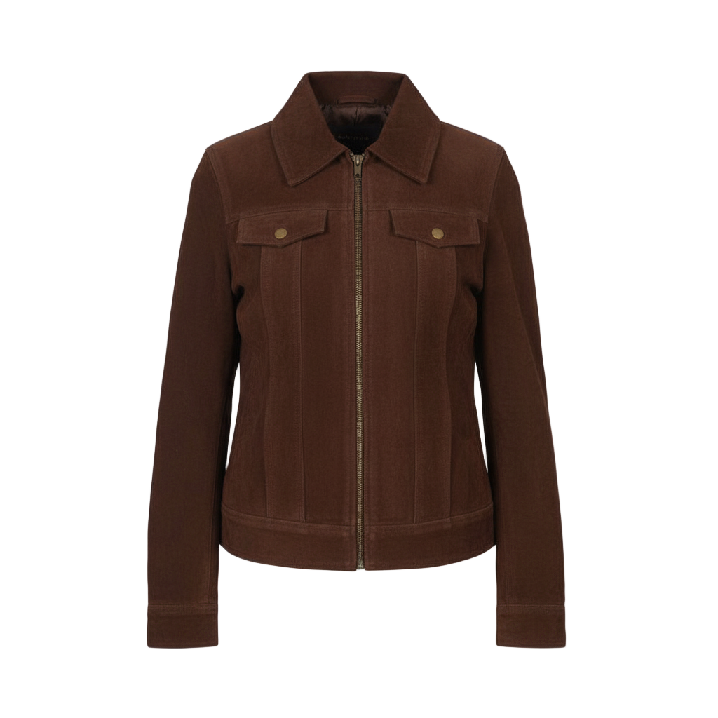 Brown jacket on a white background