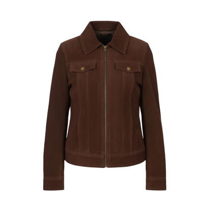 Brown jacket on a white background