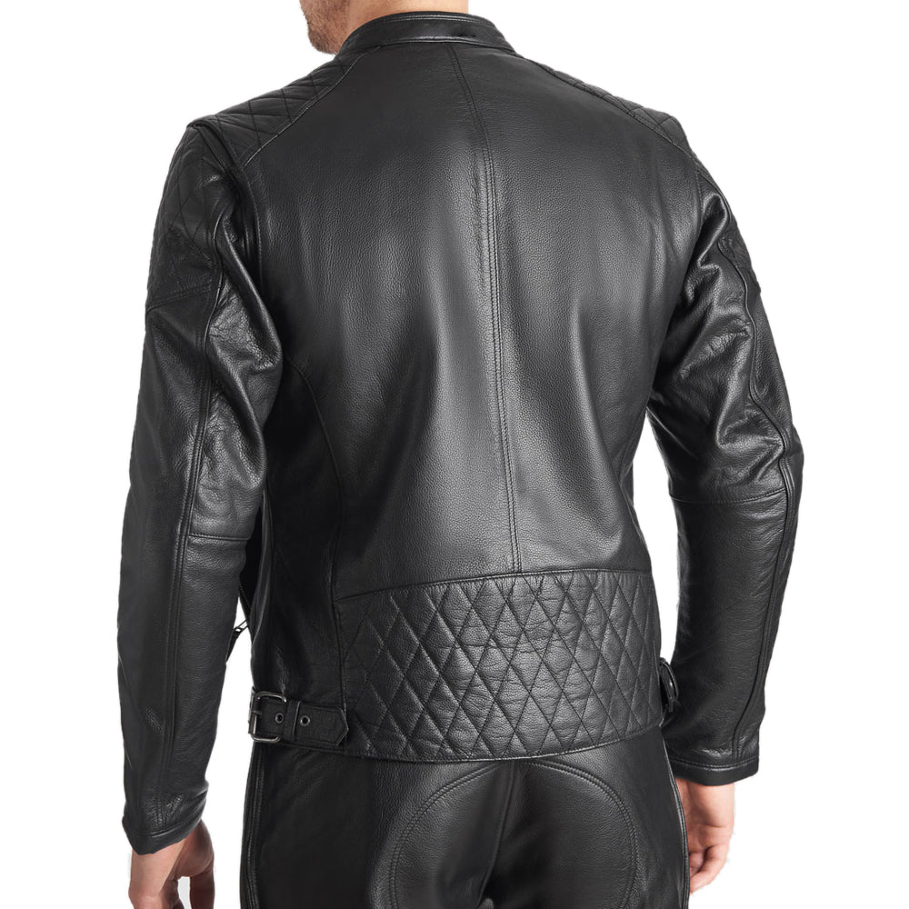 Twin Leather Jacket Black – Men’s Leather Motorcycle Jacket