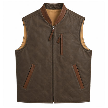 Men’s Kennesaw Concealed Brown Leather Vest