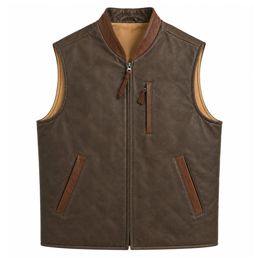 Men’s Kennesaw Concealed Brown Leather Vest