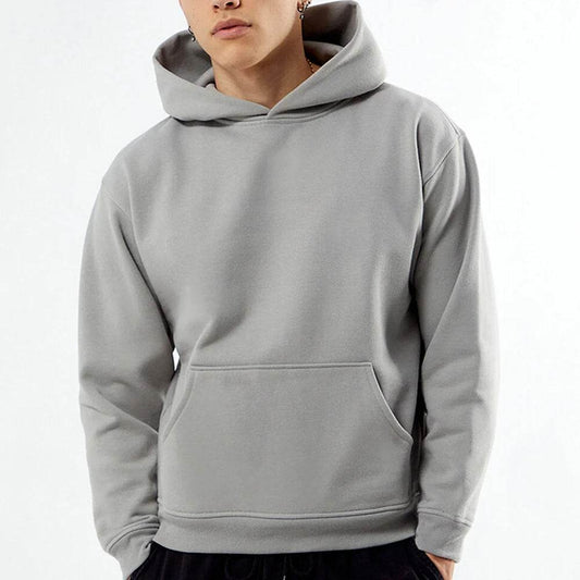 Gray Solid Color Hoodie - CoreFlexInd