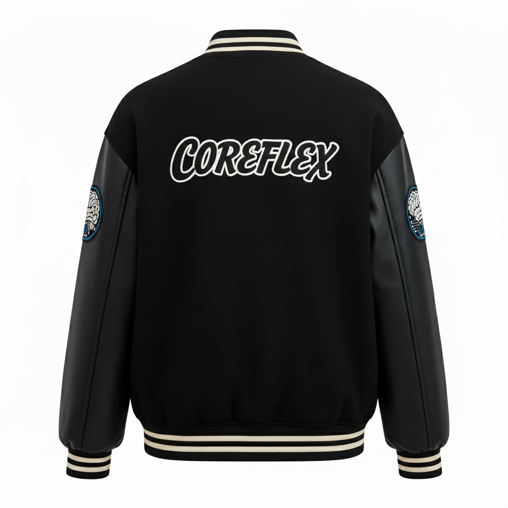 Valeria Varsity Leather Bomber Jacket