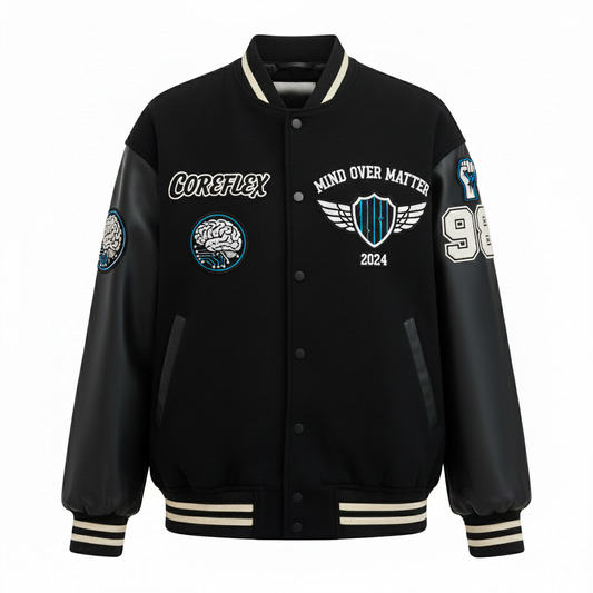 Valeria Varsity Leather Bomber Jacket