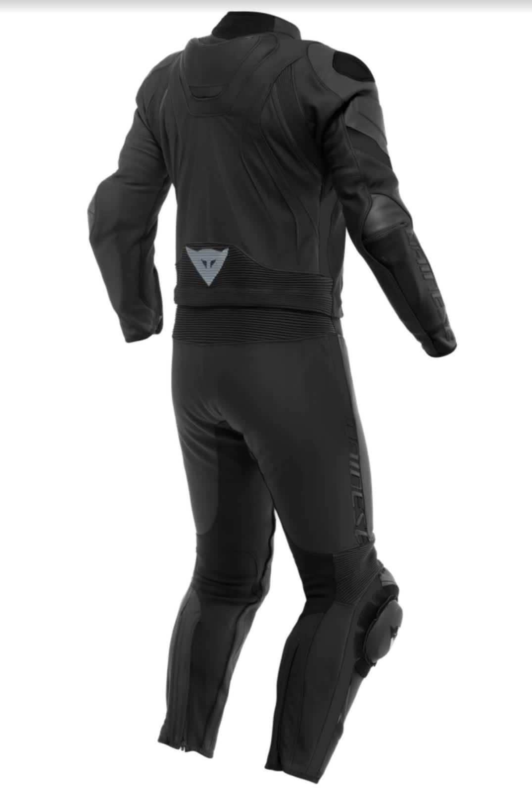 Traje de motociclista de cuero de dos piezas