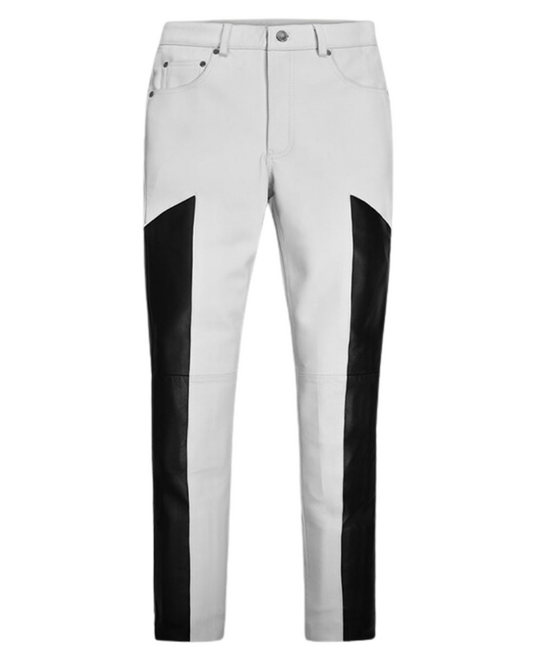 White Women Leather Pants