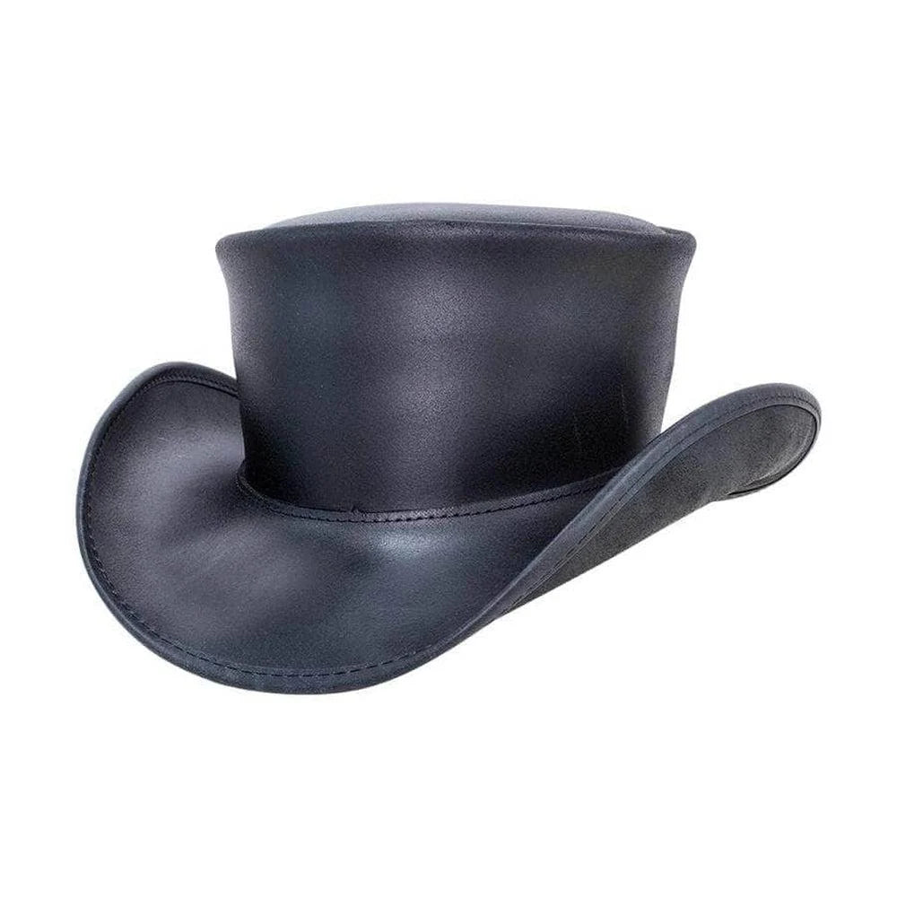 Wide Brim Leather Hat