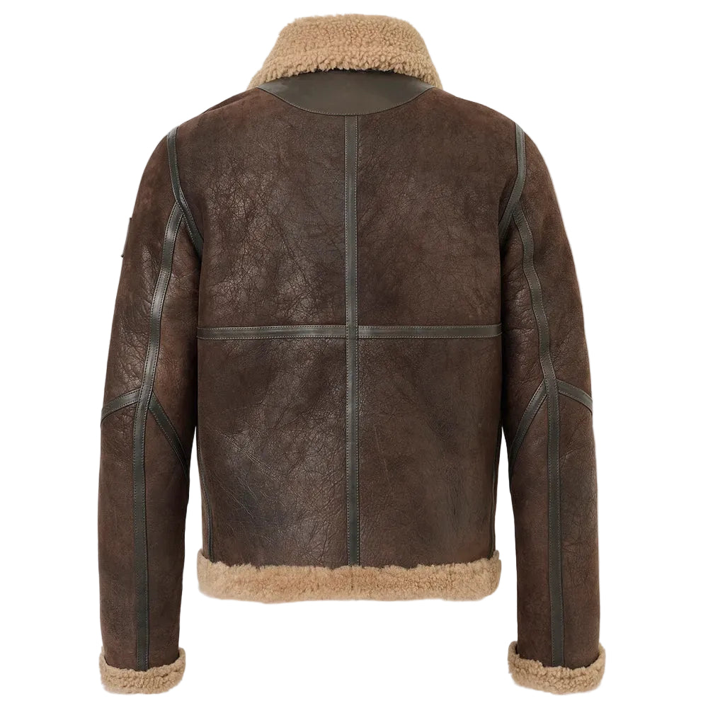 Winterbrook Dark Brown & Sand Shearling Jacket