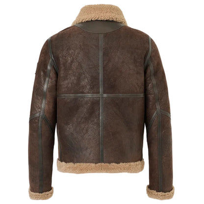 Winterbrook Dark Brown & Sand Shearling Jacket