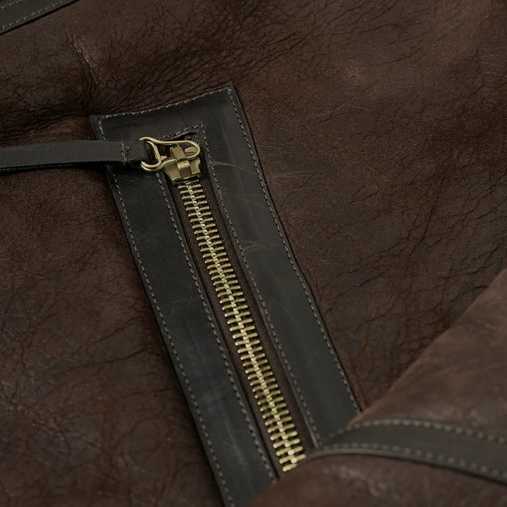 Winterbrook Dark Brown & Sand Shearling Jacket