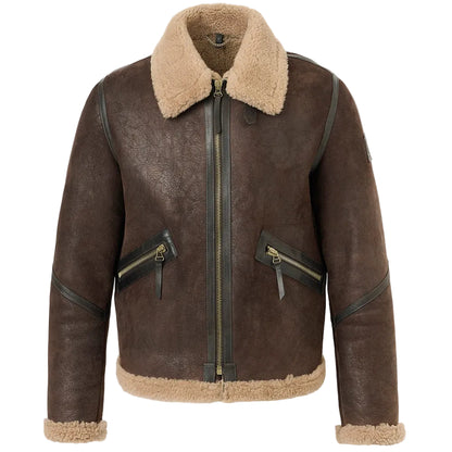 Winterbrook Dark Brown & Sand Shearling Jacket