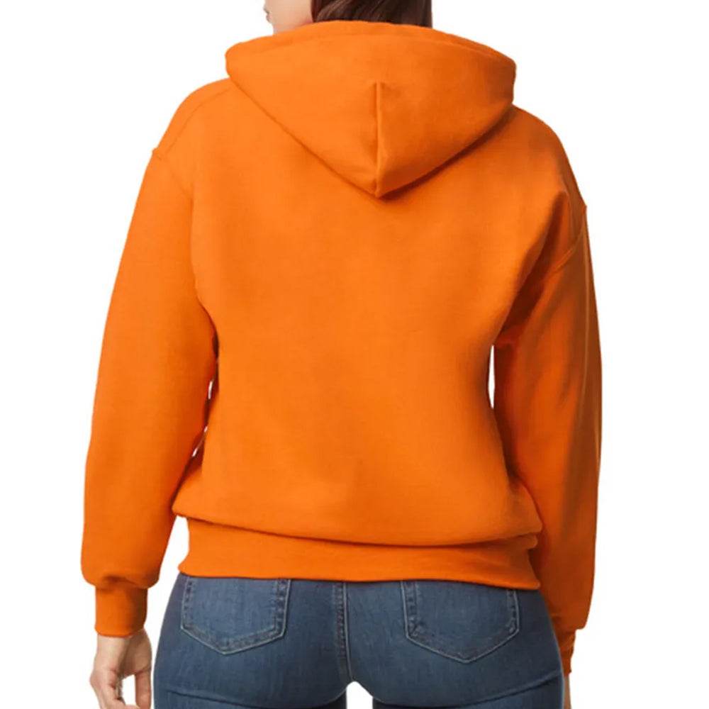 Women Orange Pullover Hoodie - CoreFlexInd