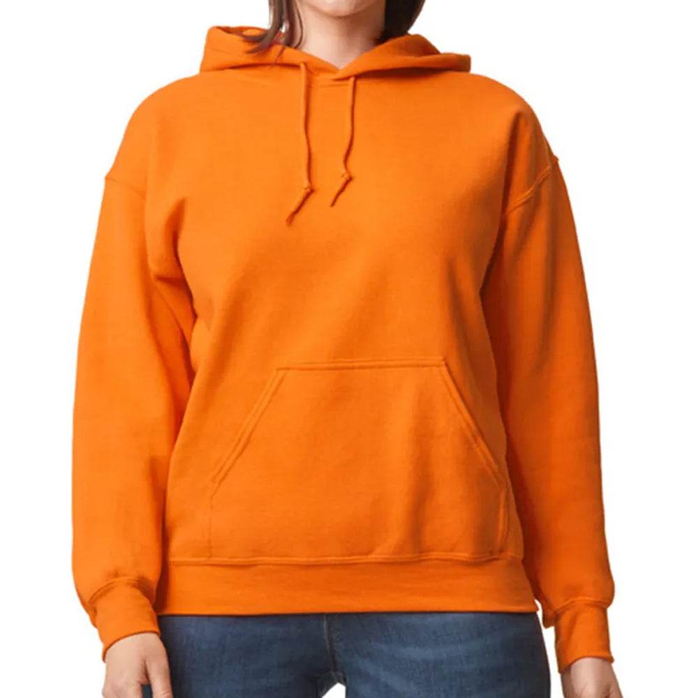 Women Orange Pullover Hoodie - CoreFlexInd