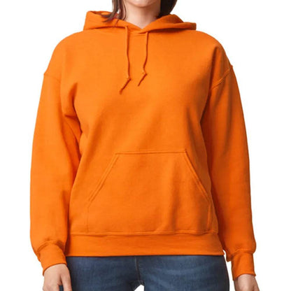 Women Orange Pullover Hoodie - CoreFlexInd