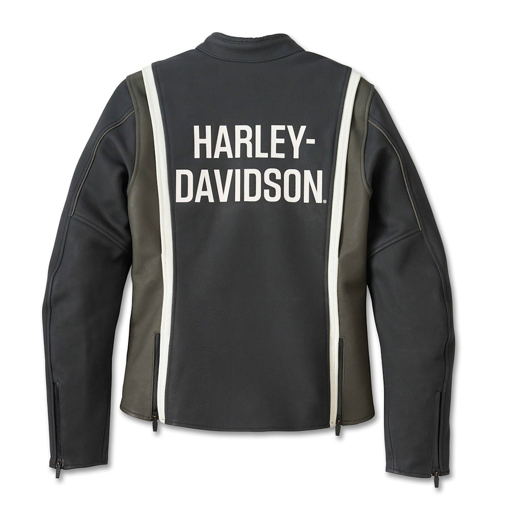 Vatnsheldur leðurreiðjakki úr Oracle fyrir konur 