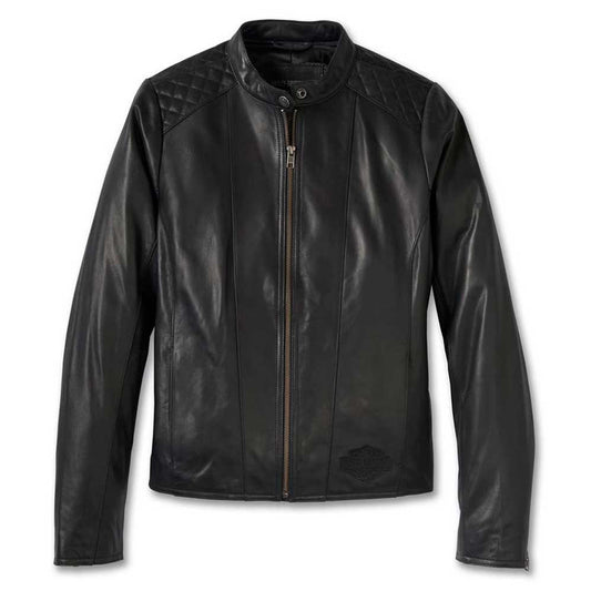 여성용 씬 가죽 재킷 